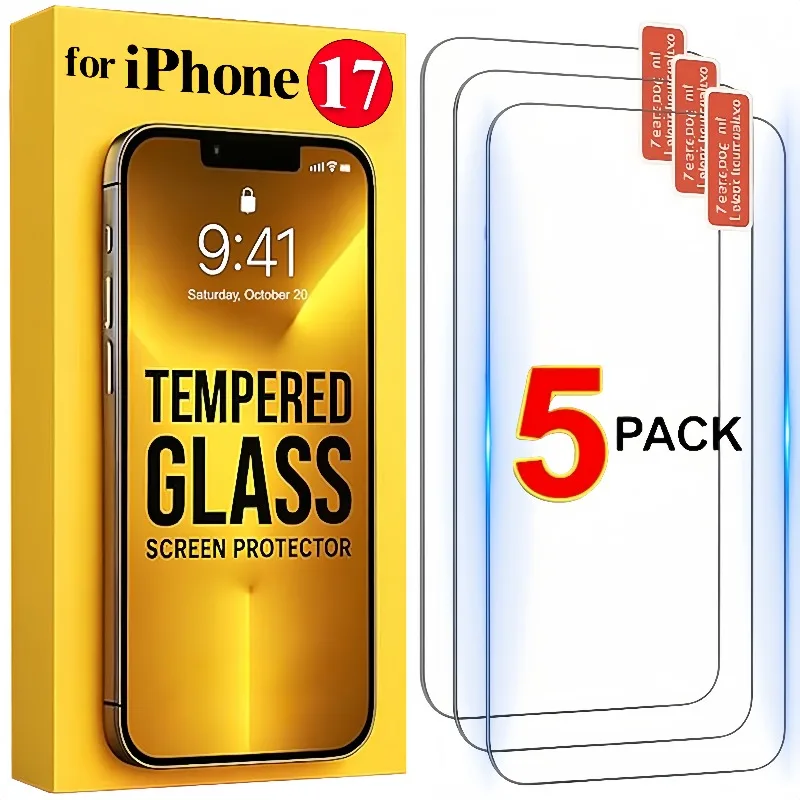 Protectores de pantalla transparentes HD para iPhone 17 Air Pro Max, películas protectoras de vidrio templado de dureza 9H para iPhone17 17Air 17Pro, 1-5 uds.