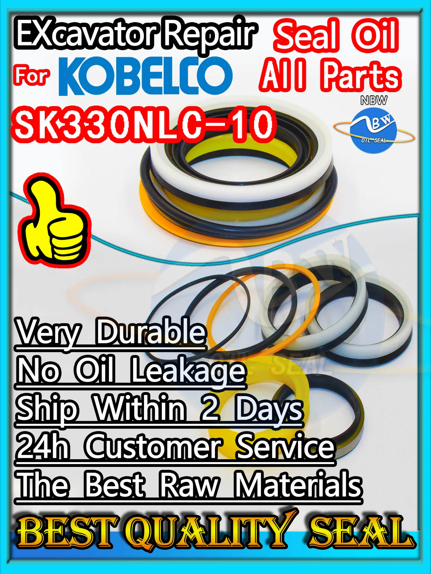 

For KOBELCO SK330NLC-10 Seal Kit Excavator Repair Oil High Quality SK330NLC 10 Pump Digger Clamshell Shovel Adjust Swing Gear