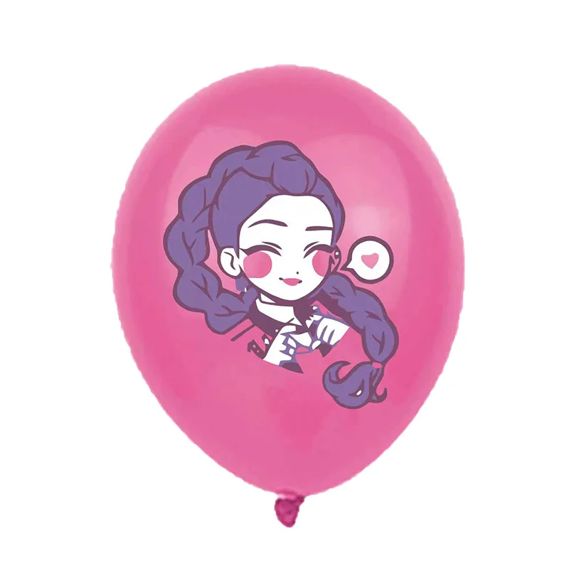 12 stücke Geburtstag Party Luftballons Dämon Dekor Banner Kuchen Topper Ballon Mädchen Kind Koreanische Kpop Anime Partei Liefert Dekoration
