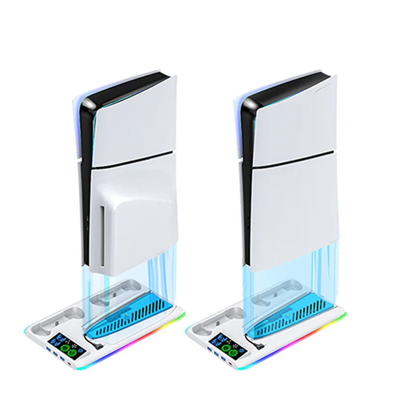 

AT41 игровая охлаждающая подставка для Sony PS5 Slim Pro, поддержка консоли, базовый держатель, вентилятор-кулер, RGB игровые аксессуары