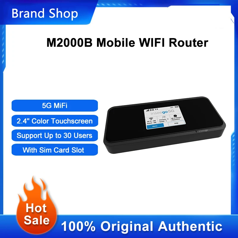 Inseego-enrutador WIFI 5G M2000B, punto de acceso de bolsillo, 2,5 Gbps, hasta 316 Mbps, módem portátil, repetidor de señal de red con ranura para