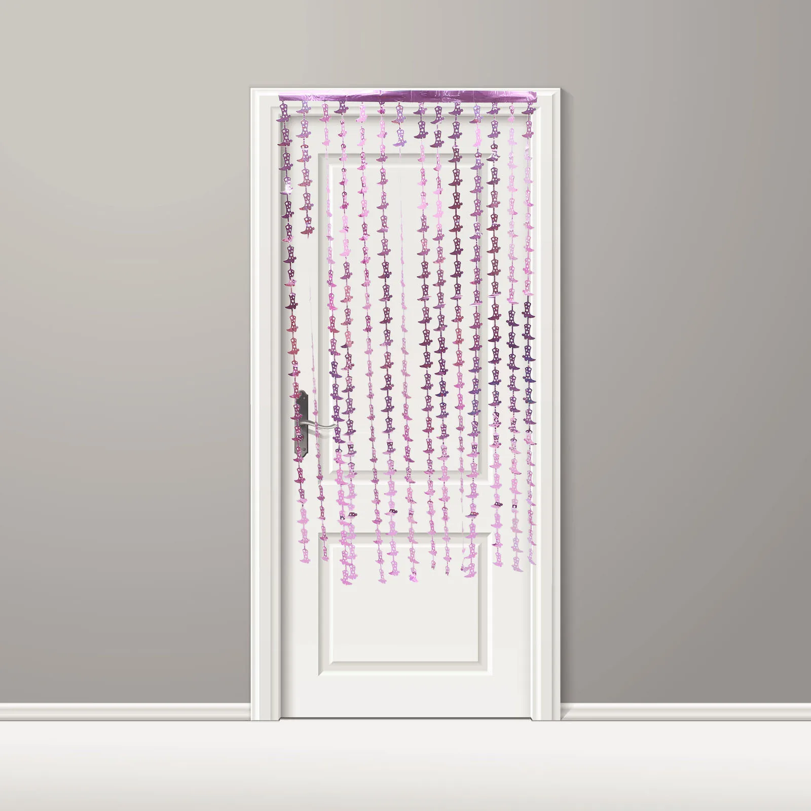 

2Pcs Halloween Foil Fringe Doorway Curtain Metallic Tinsel Streamers for Party Photo Booth Backdrop Decorations