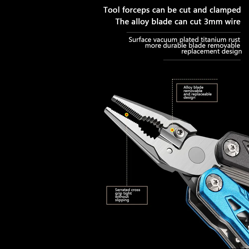 Multi-purpose outdoor wrench hammer pliers multi-function pliers folding hammer household combination tools portable