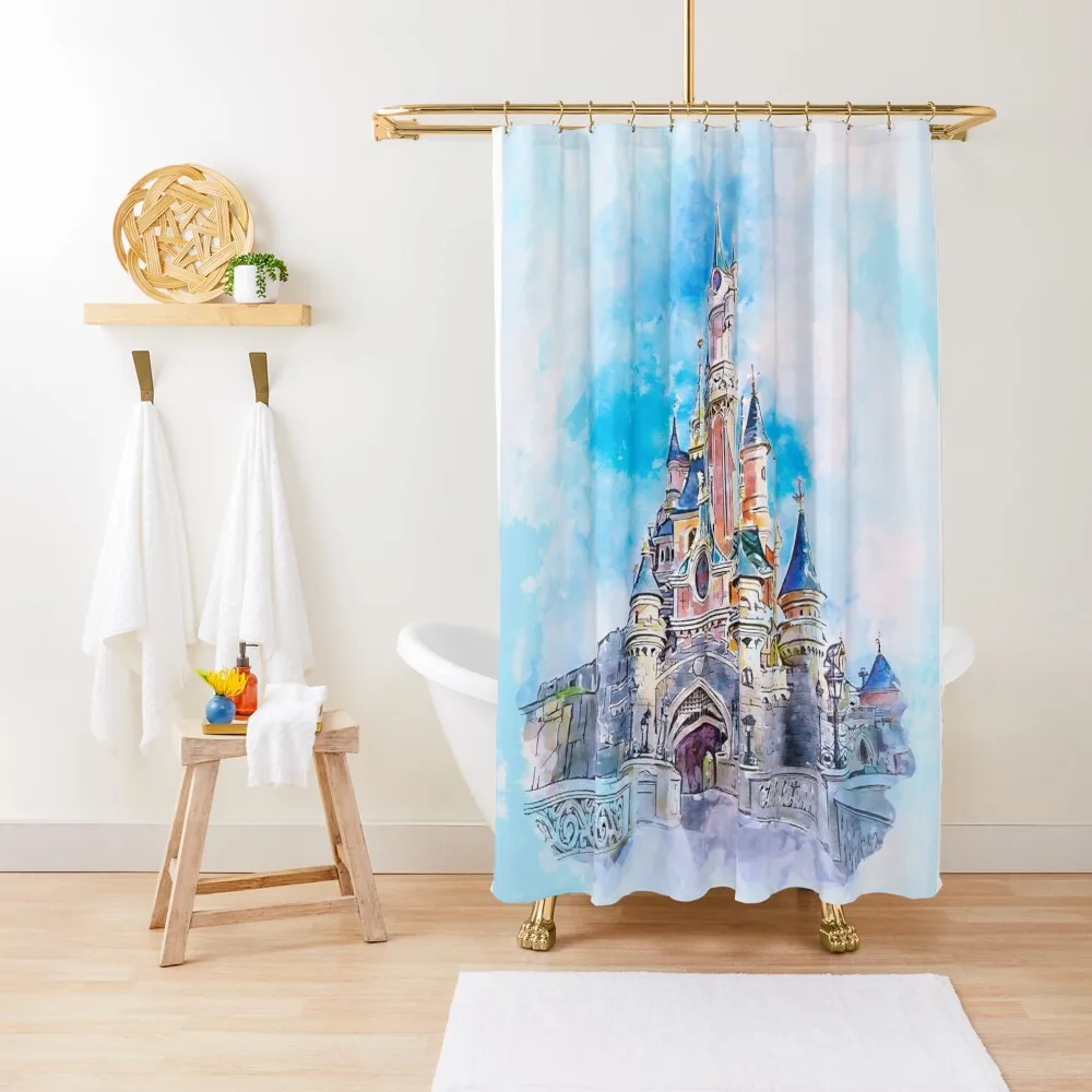 Magic Castle Shower Curtain Set For Bathroom For Shower Toilet Accessories Bathroom Curtain