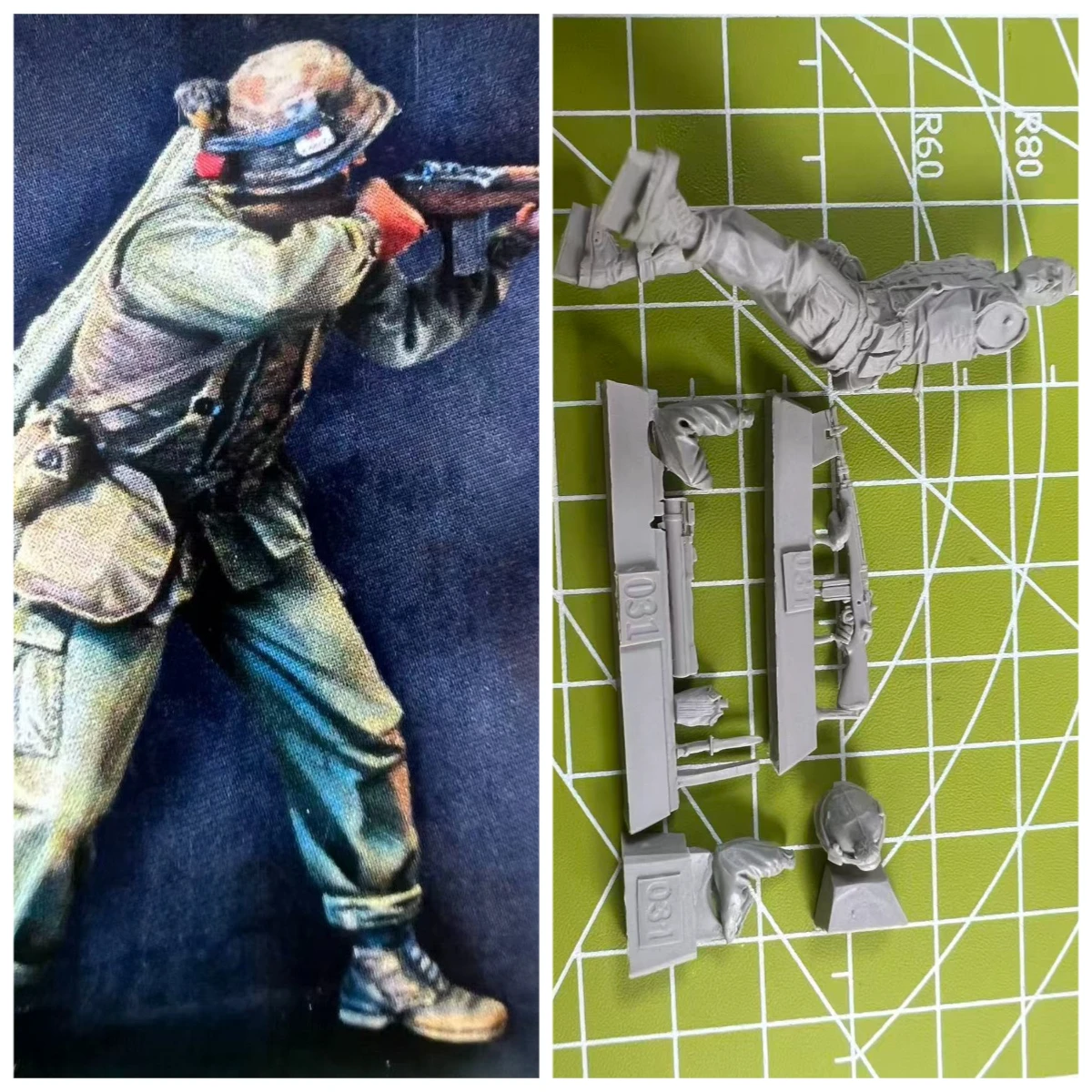 

1/35 литая модель из смолы, корпус морской пехоты США, снайперская сцена, модель игрушки, неокрашенная
