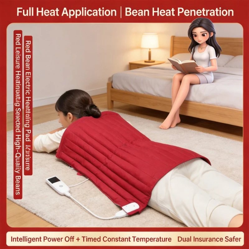 Household Electric Red Bean Hot Compress Bag Thermal Physiotherapy Heating Pad For Cervical Neck Pain Relief Warm Pack