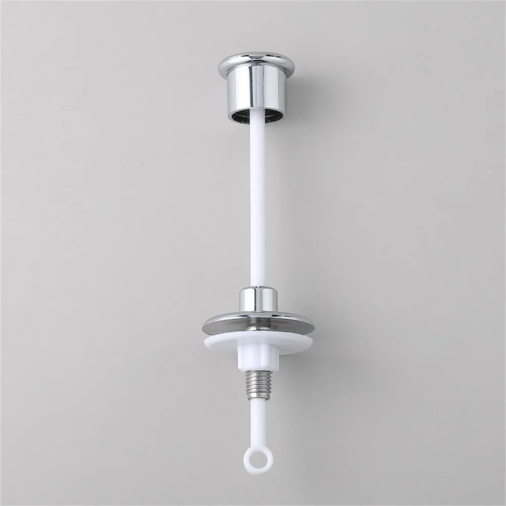 1pc Toilet Flush Switch ABS Toilet Tank Lift Button Chrome Plated Flush Handle Replacement For Bathroom Water Saving Spare Parts