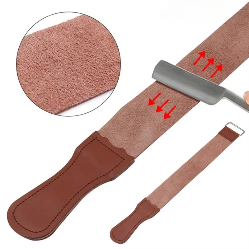 1/2Pcs PU Leather Strop Strap Barber Straight Razor Folding Knife Knives Sharpening Shave Sharpener Sharpening Belt