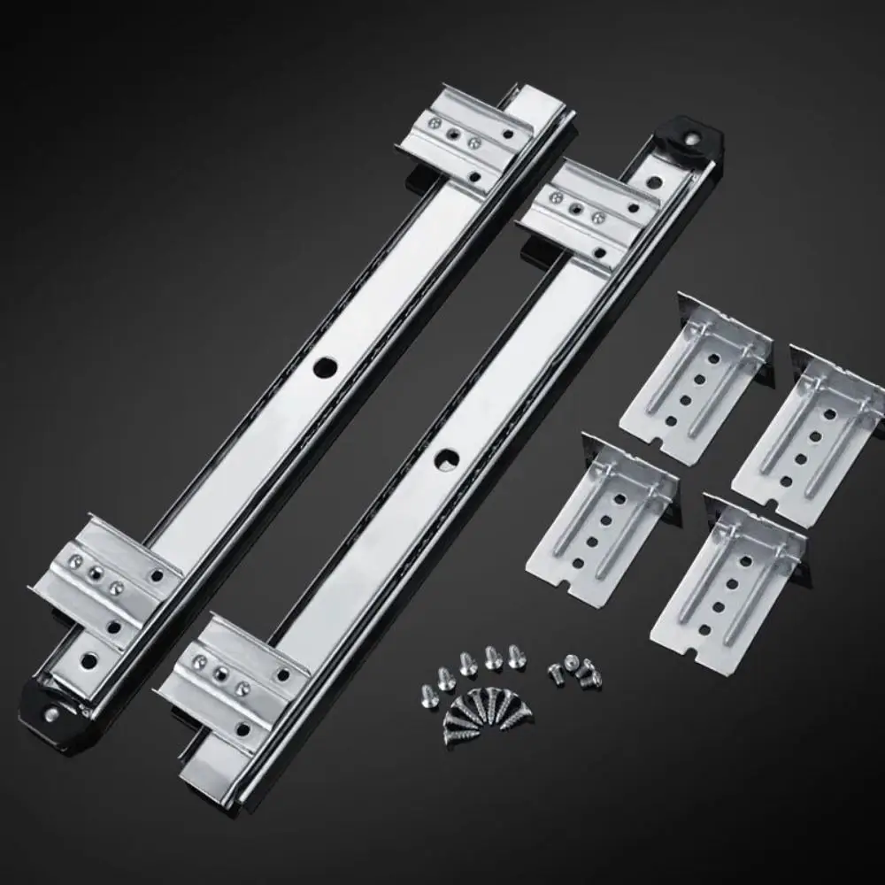 Heavy Duty Slide Rail Under Desk Keyboard Tray Thickened Space Saving Keyboard Storage Drawer Versatile Adjustable Keyboard Base