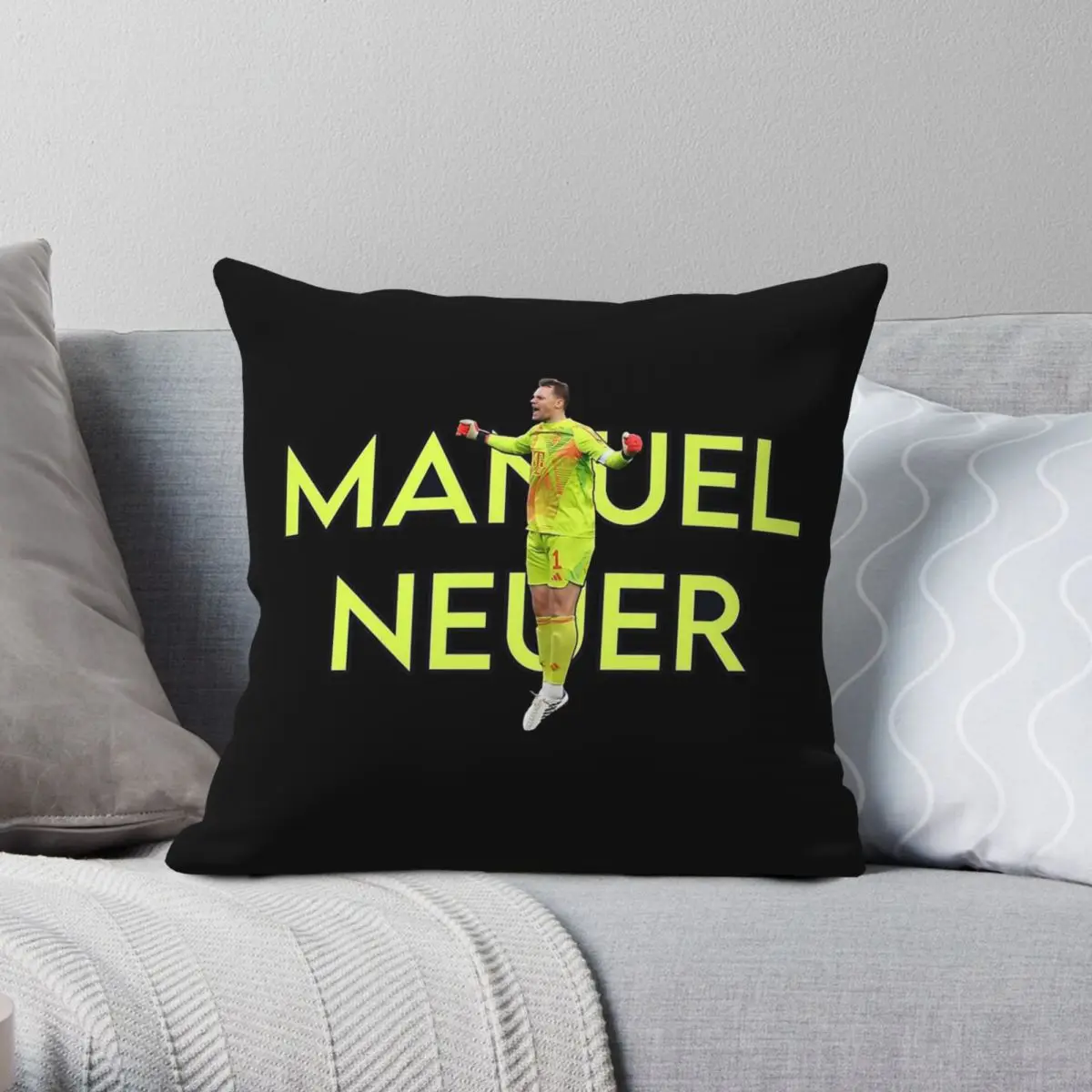 Наволочка Manuel Neuer, полиэстер, лен, бархат, креативный декор на молнии, наволочка, чехол для диванной подушки, оптовая продажа