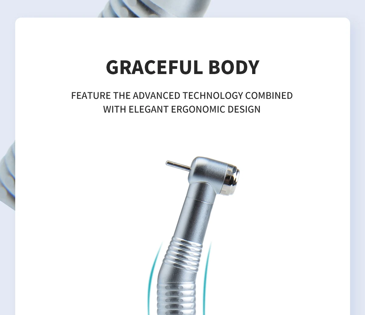 AZDENT Dental High Speed Handstück Standard Kopf Push Button Single Way Spray Zahnmedizin Medizinische Turbine Handstück – Detail 6