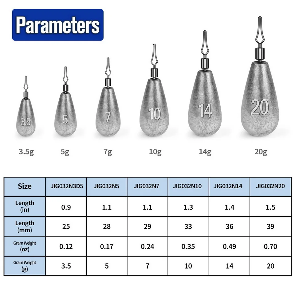 Angel zubehör Blei Jig Kopf 3,5g 5g 7g 10g 14g 20g Anhänger Lot Anhänger Blei Platinen Angeln Sinker für Drop Shot Köder – Detail 1