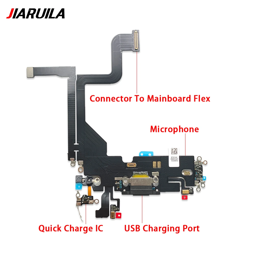 USB Dock Connector Charging Port Flex Cable For iPhone 13 Pro Max 13 Mini Charger Board With Mic Module