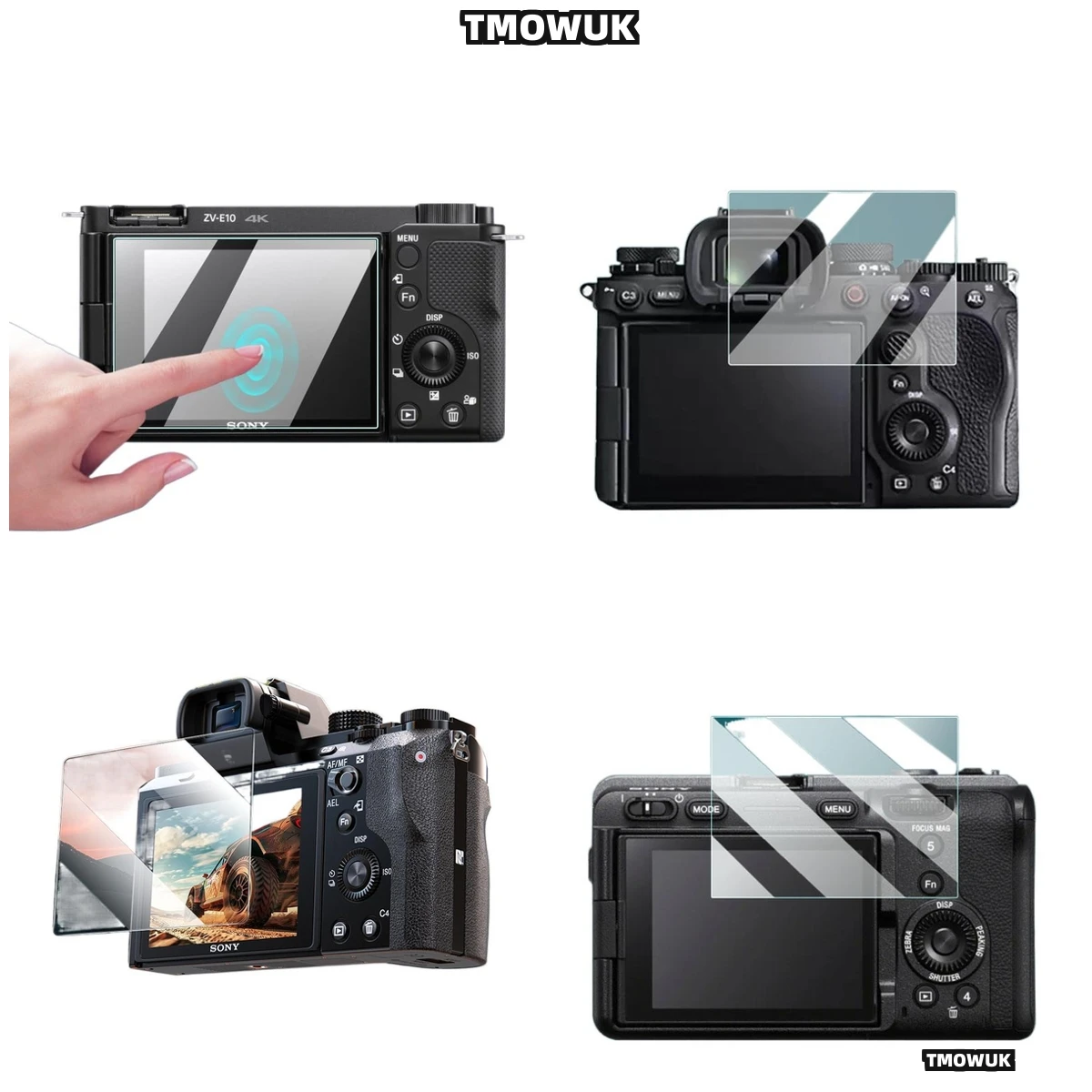 

For FX3 FX30 ZV1 ZV1-E10 A9 A9II Tempered Glass Screen Protector 9H Hardness HD Clear LCD Film