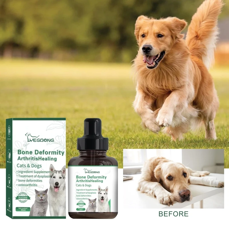 30ml Pet Joint Healing Drop Dogs Healing Formula for Cats Dogs Bone Deformities Joints Caring Solution Drop