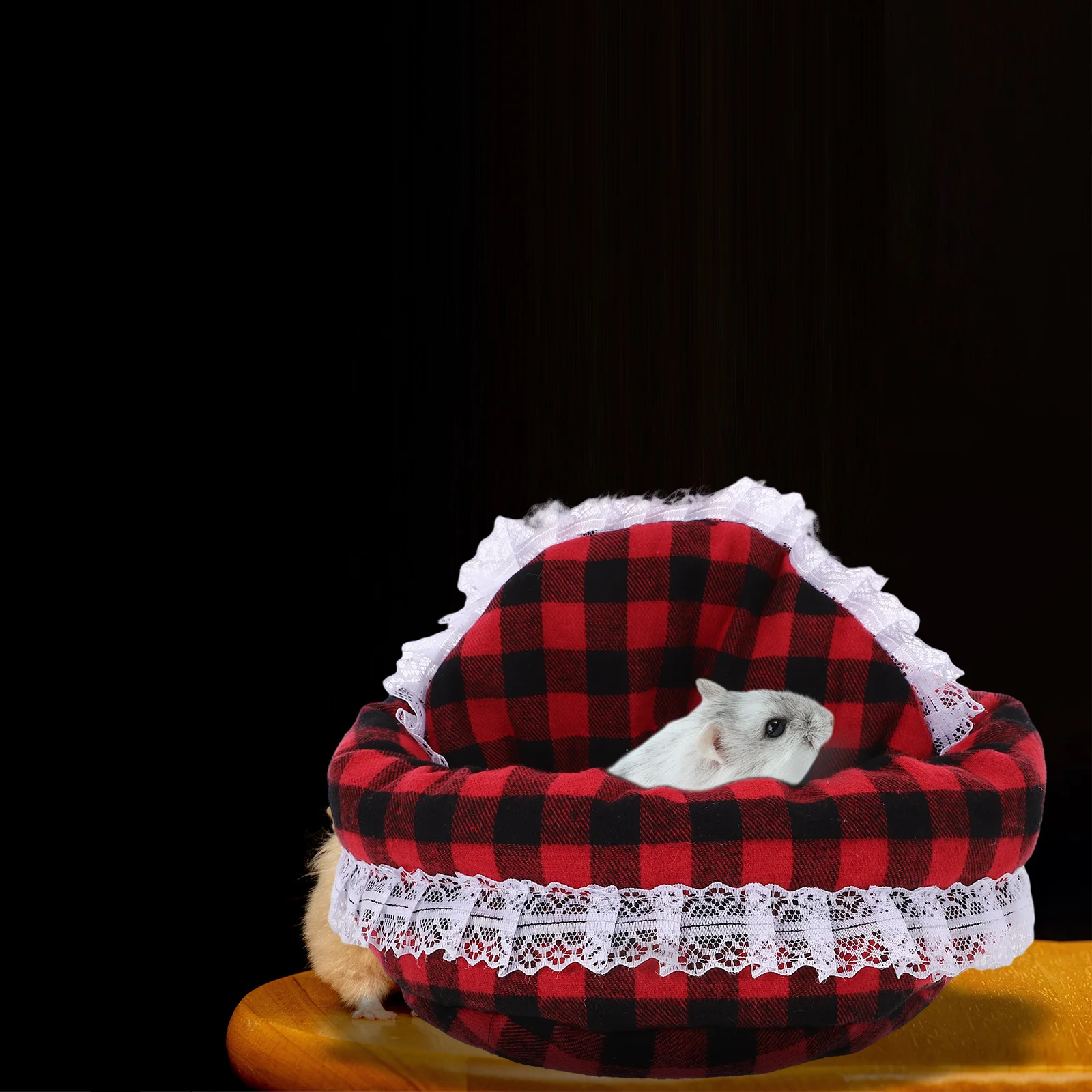 

Cotton Hideout For Hamsters Warm Reusable Pet Nest Small Animal Sturdy Bed Decorative Cage Accessory