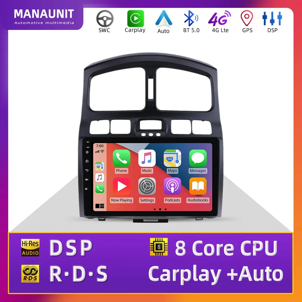 

For Hyundai Santa Fe 1 2004-2006 Car Multimedia Player,Carplay,Android Auto,Radio,Navigation,GPS,Stereo,Head Unit,DVD,BT5,MP5