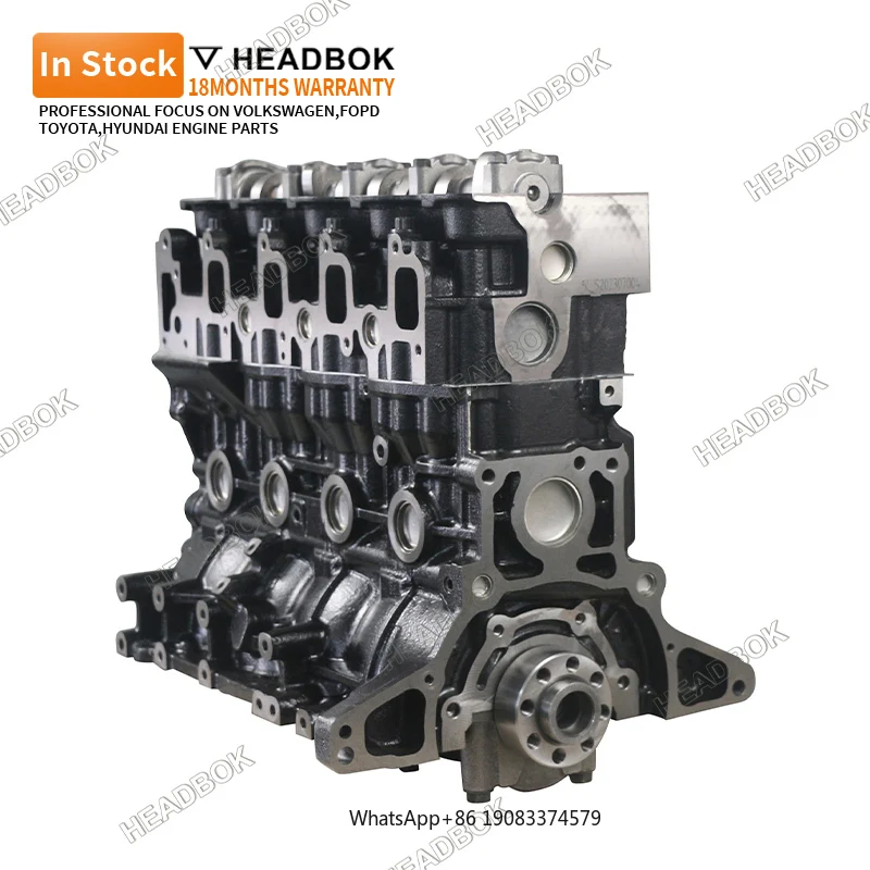 

HEADBOK Engine Long Block 5L 2.8D 4 Cylinder for Toyota Car Engine Diesel Engine Cylinder Block Assembly