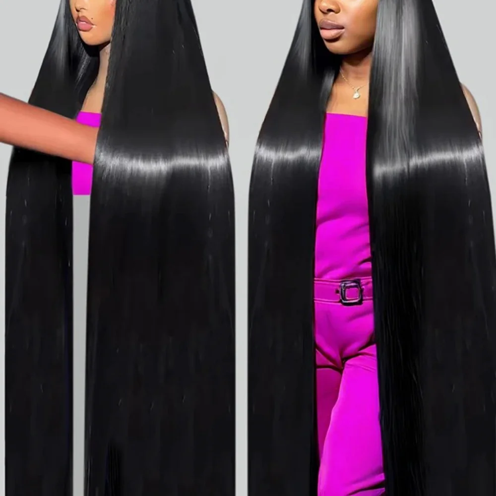 13x4 Bone Прямые парики из натуральных волос 13x6 Hd Кружева Фронтальная часть 20 42 дюйма Прямые прозрачные кружева 250 Плотность Парик из человеческих волос для женщин