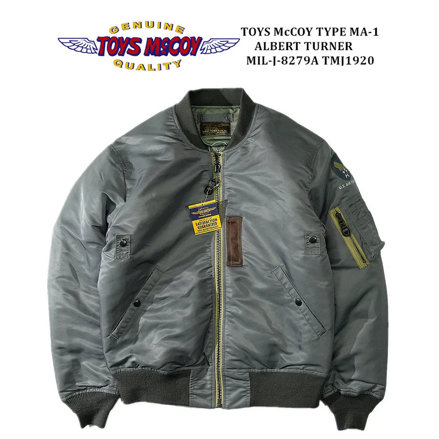 2025 TOYS McCOY 1955 Chaqueta de béisbol de fieltro de lana de algodón Early MA-1