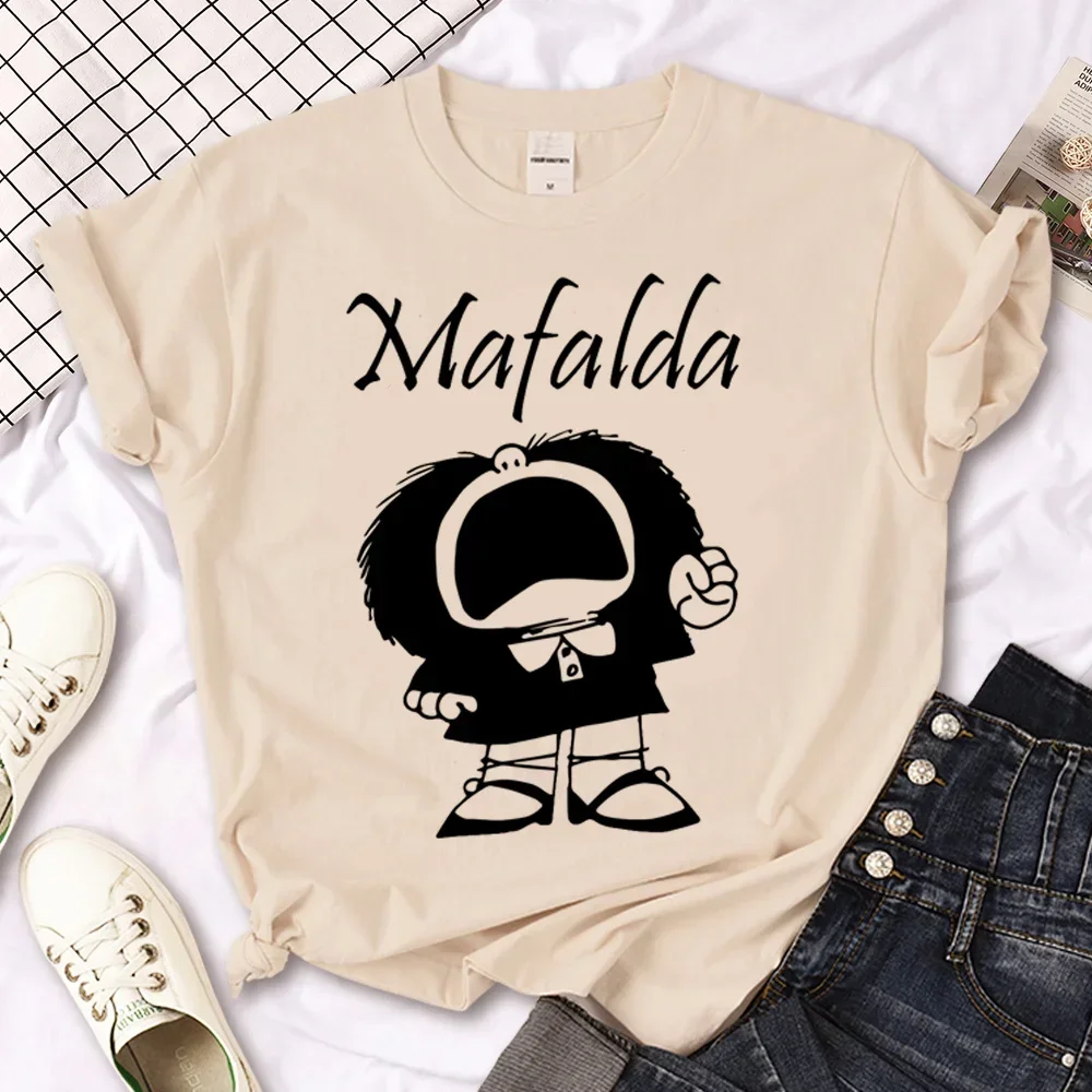 Mafalda T-shirt for women's casual Tshirt with Tpatternwomen's casual loose and comfortable plus size manga Harajuku clothing