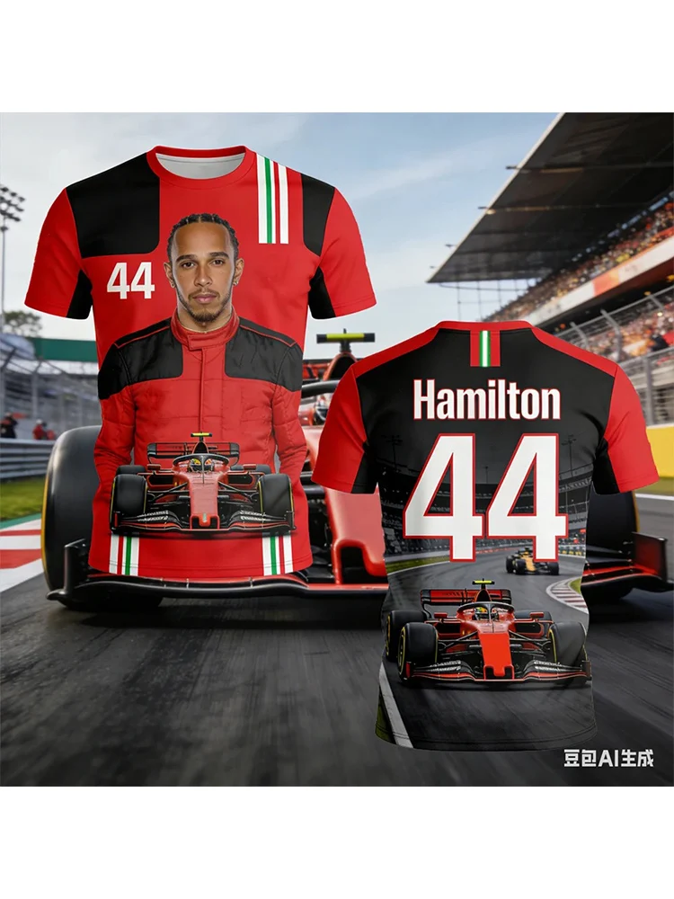 AliExpress NONE Lewis Hamilton #44 Racing T shirt Men Red Black Motorsport Auto Racing Driver Graphic Tops Casual Breathable Streetwear Cycling