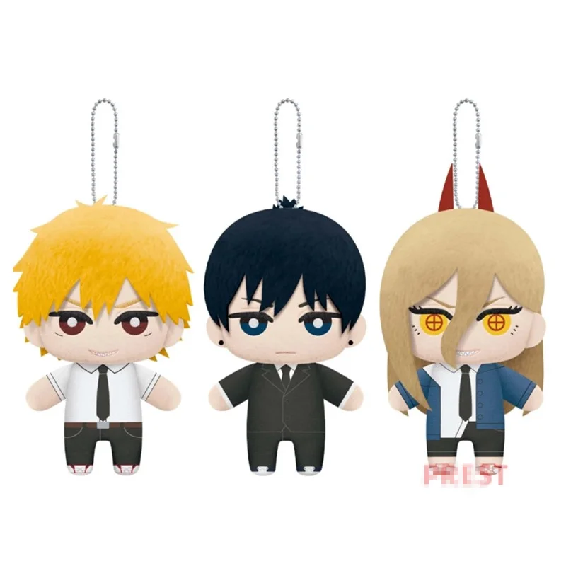 New Anime Denji Aki Hayakawa Power Plush Key chains Small Pendant Kids Stuffed Toys For Children 14CM