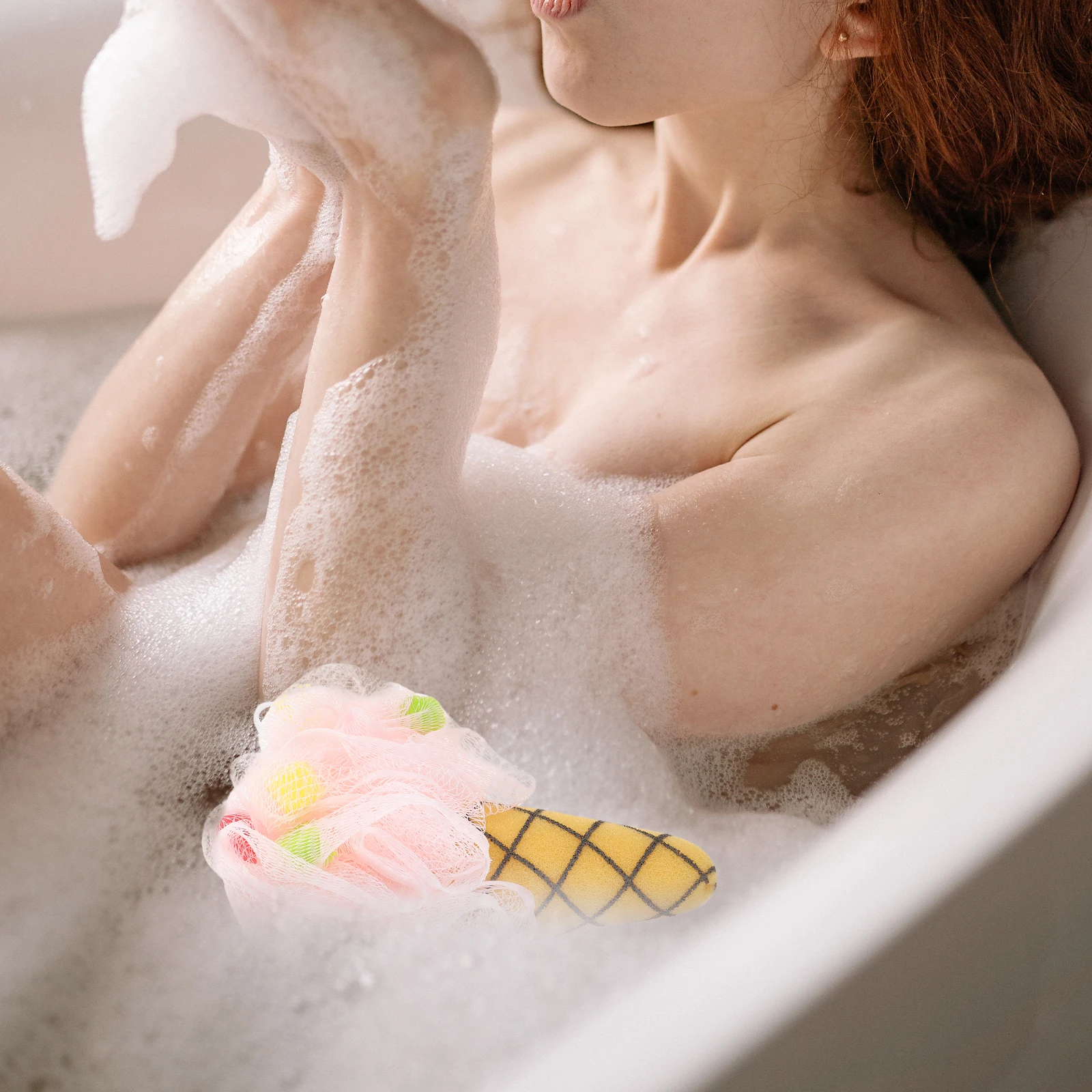 

2Pcs Bath Sponge Shower Scrubber Exfoliating Body Wash Soft Deep Cleaning Skin Shower Body Scrubber Bath Sponge