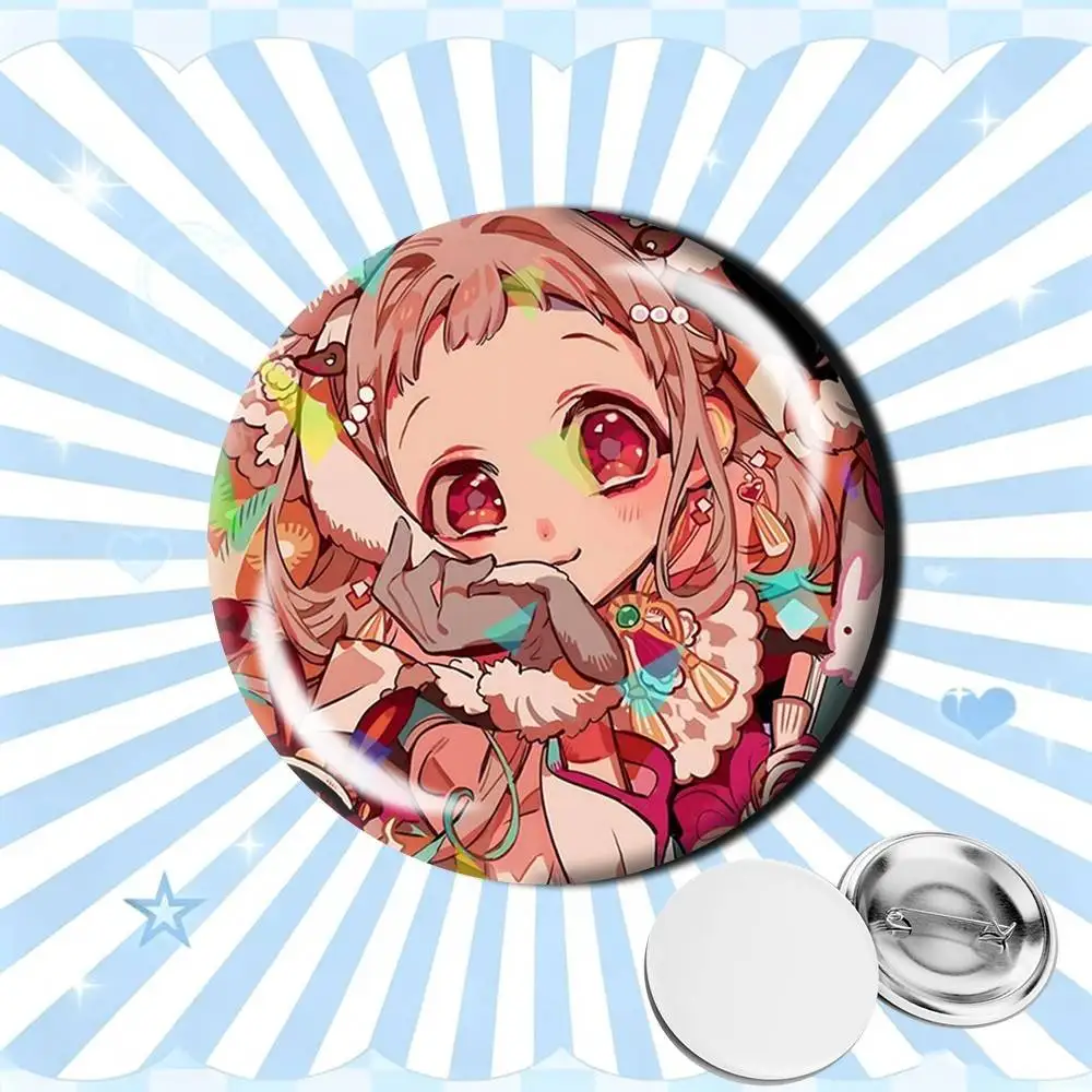 Hanako Anime Jibaku Shounen Hanako-kun 25 32 44 58 75mm Badges Personalized Round Brooches Pins Accessory Customizable