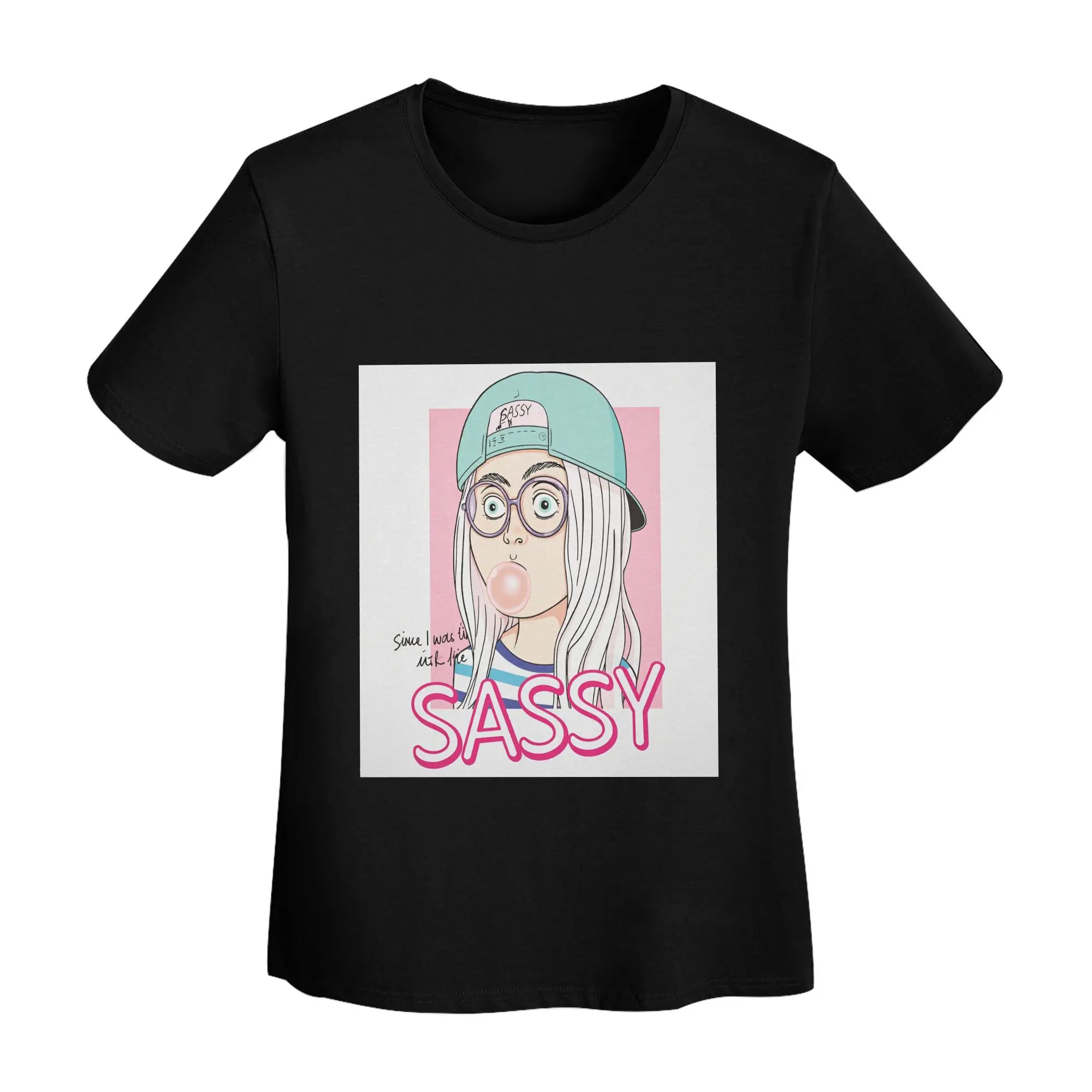 Bubble Blowing Graphic Tee Damen Kurzarm-T-Shirt 200g