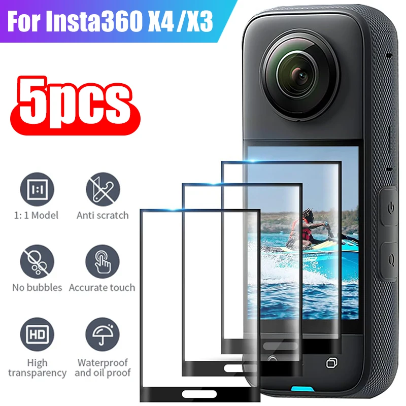 1-5Pack For Insta360 X4 X3 Screen Protector Anti-scratch Film For Insta 360 X4 Action Camera All Around Coverage Protective Film