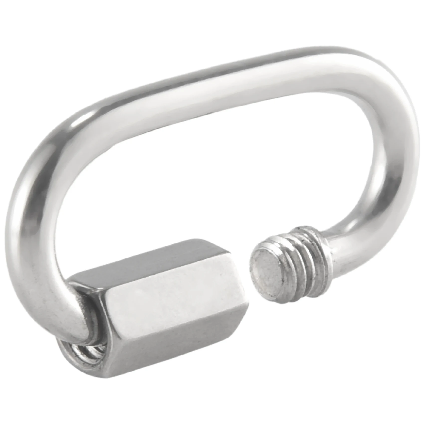 ABJY-12 Pcs 퀵 링크 M4 4MM 스테인레스 스틸 체인 커넥터, 헤비 듀티 D 모양 잠금 장치 Carabiner, 최대 부하 500 Lb