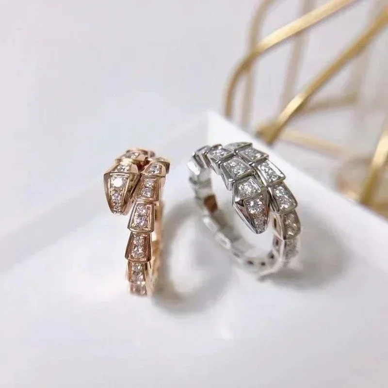 

925 Sterling Silver High Quality Fashion Exquisite Snake Bone Ring Ladies Temperament Luxury Jewelry Gift To Friends