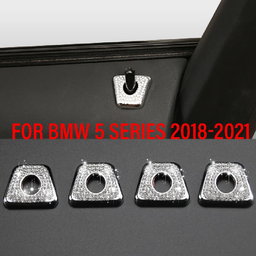 Wooeight ABS Plastic Car Center Console Gear Shift Panel Cover Door Pin Headrest Button Trim Fit For BMW 5 Series 2018-2022