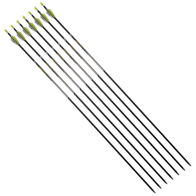 

Carbon Arrows Points Pin Nock Vanes for Compound Recurve Bow Longbow Archery Hunting 6/12pc Spine350 400 450 500 600 700 800 900
