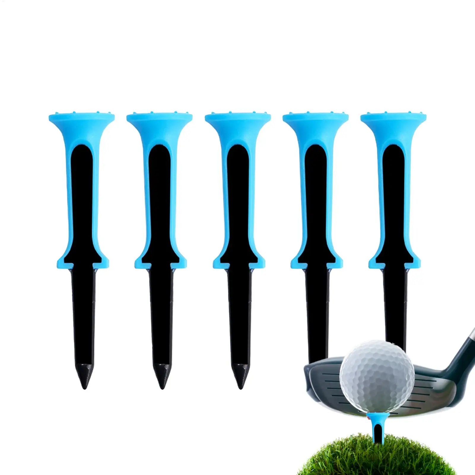 

Длинные футболки для гольфа, 5 шт., уменьшающий трение, 3,15 дюйма, портативные футболки для гольфа для тренировок, газонный коврик, турнир, оставляющий зеленый цвет в помещении