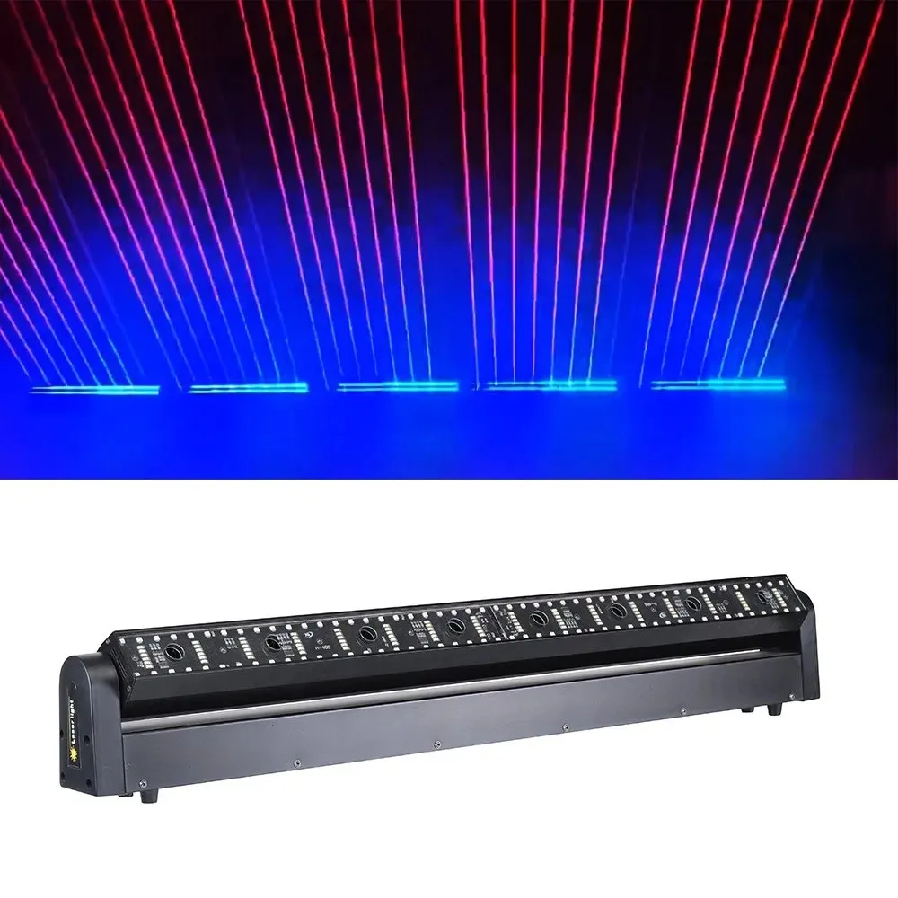 8 Eye LED Moving Head Red Laser Light RGB Beam Stage Lighting