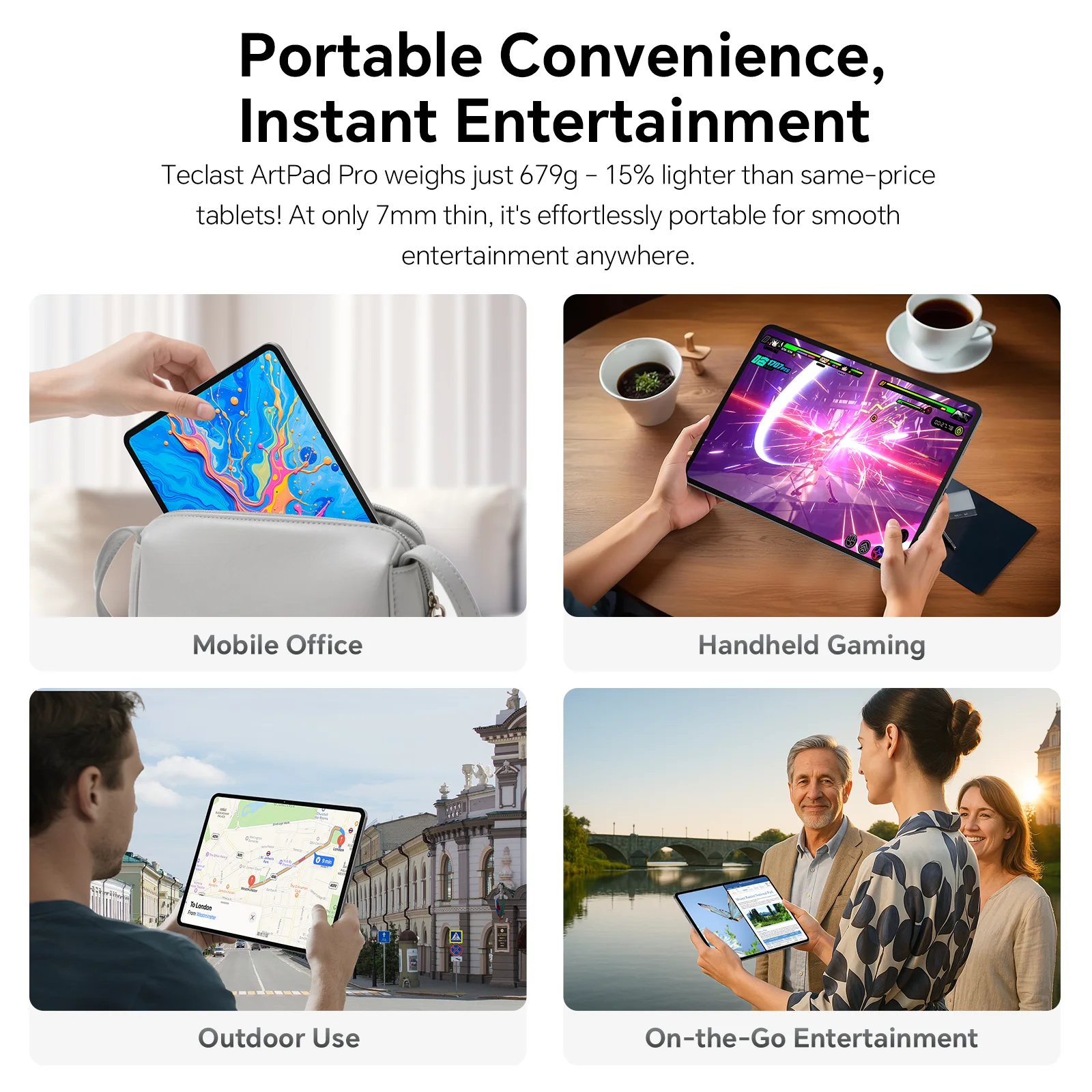 Teclast ArtPad Pro Tablets PC 12.7 inch MediaTek Helio G99 8GB RAM+256GB ROM 2.2K Ultra 10000mAh 30W 4G LTE Android 15