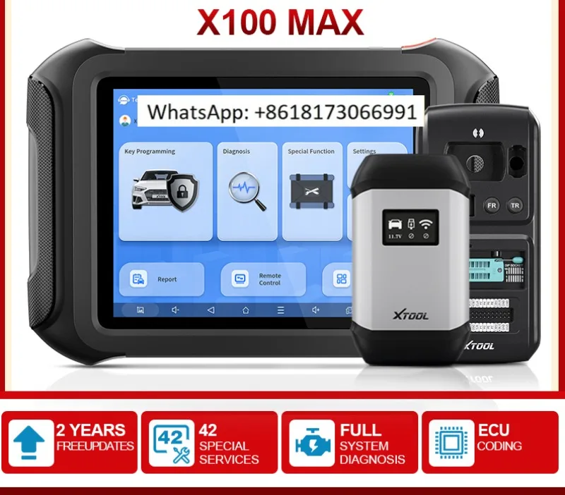 Langren Automotive Tester OBD Fault Diagnosis Instrument X100 MAX English Version Key Matching Programming