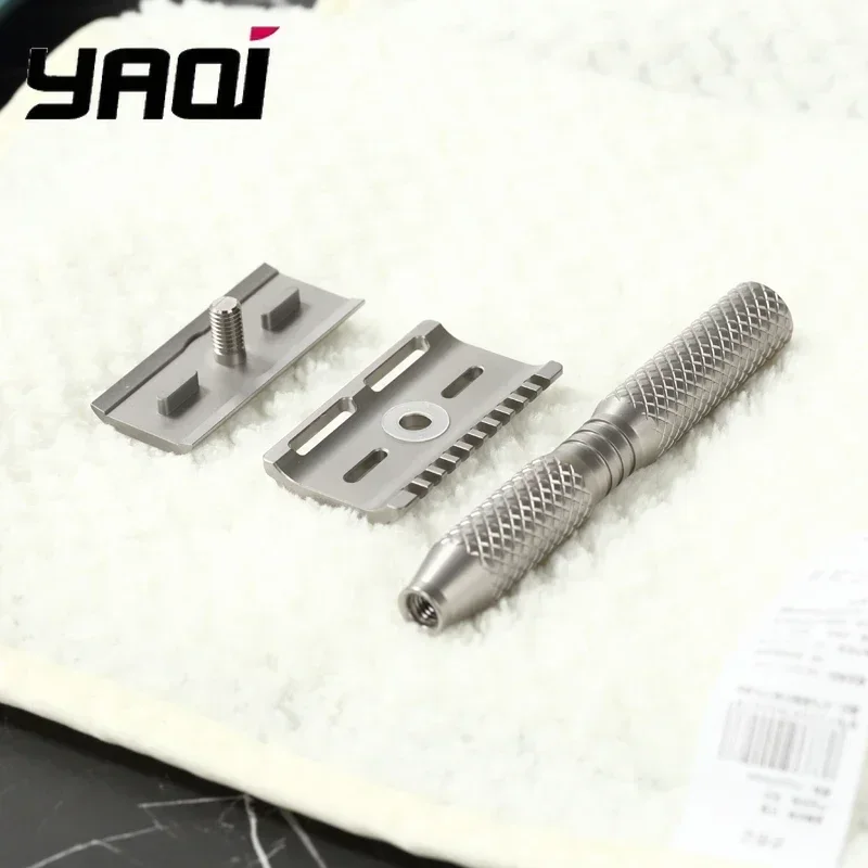 YAQI Ghost 90DC Cross Grain Pattern Titan Leichter Sicherheitsrasierer