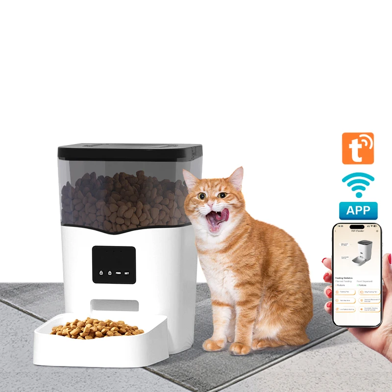 Pets supplies top seller microchip time wifi remote cat dispenser wholesale smart automatic dog pet food feeder