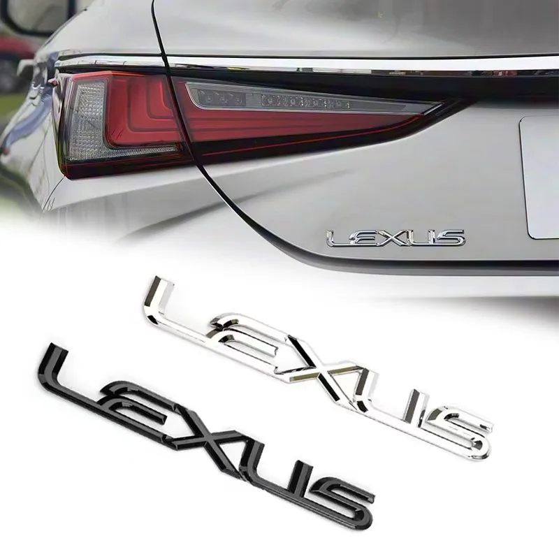 Adesivo emblema do porta-malas traseiro do carro abs, adesivo para logotipo lexus es300 is300 is350 es250 es350 is250 ct200h gs350 nx200, acessórios