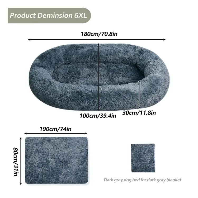 Luxury long plush Dog Cat Beds Washable and Detachable Puppy Couch Fluffy Soft Pet Sofa for human