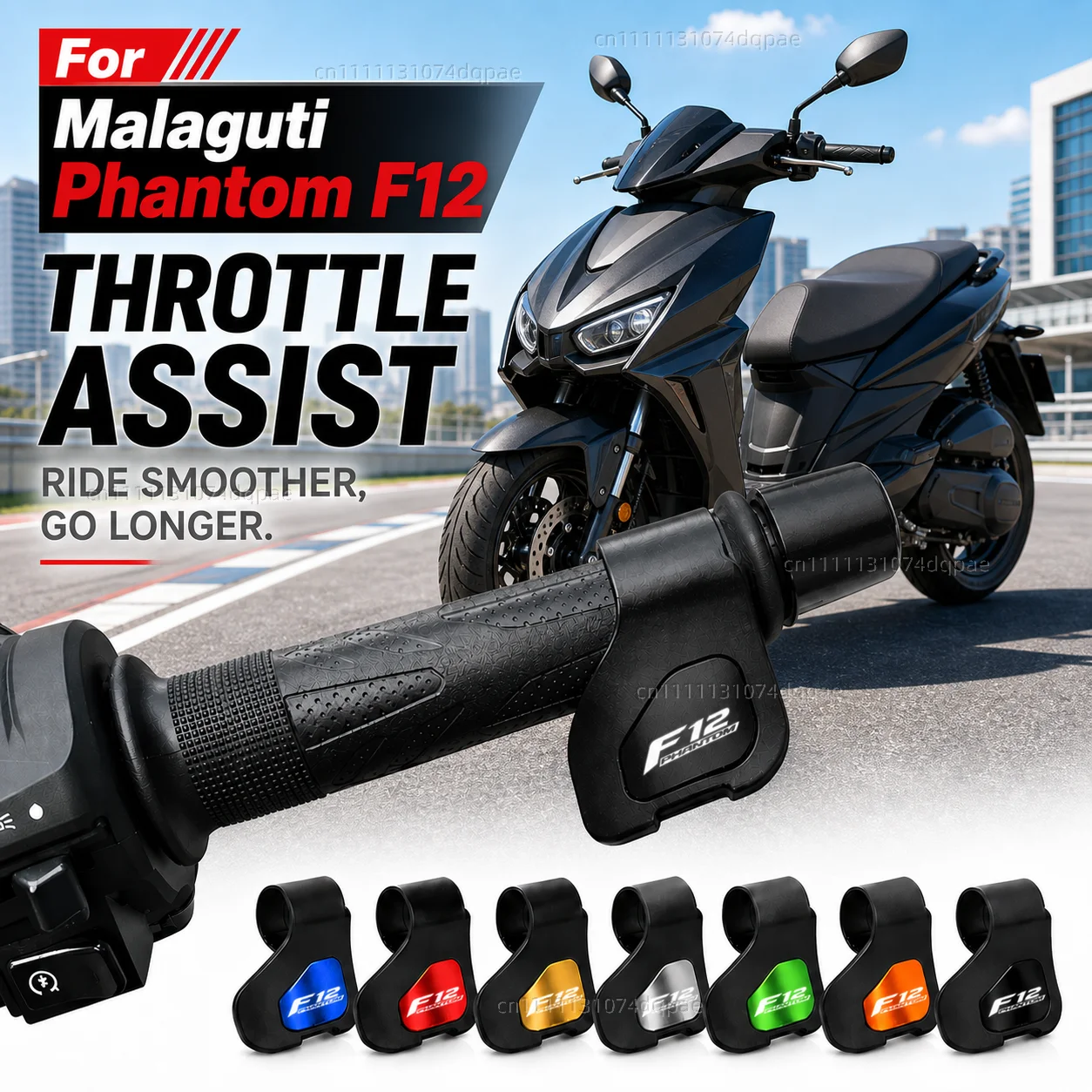 For Malaguti Phantom F12 1998-2012 Motorcycle Throttle Assistant Clip Labor Saver Acceleration Labor-saving Auxiliary Handle CNC