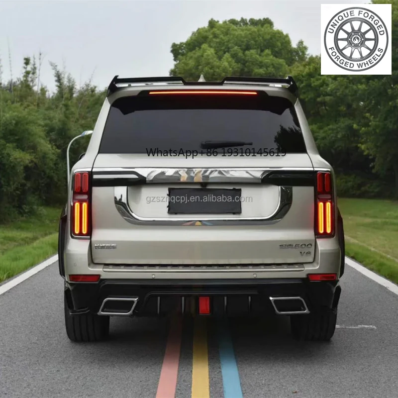 

500 nouveau kit carrosserie avec large roue pare-chocs avant et arrière en carbone aile arrière évasée pont unique