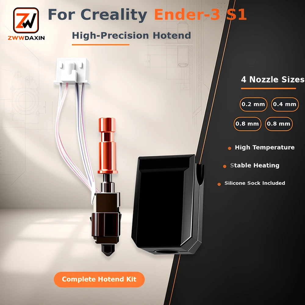 3D-Drucker-Hotend Kompatibel mit Creality Ender-3 S1 Hochpräziser Extruderkopf, Hitzebeständiges Zubehör – Detail 1