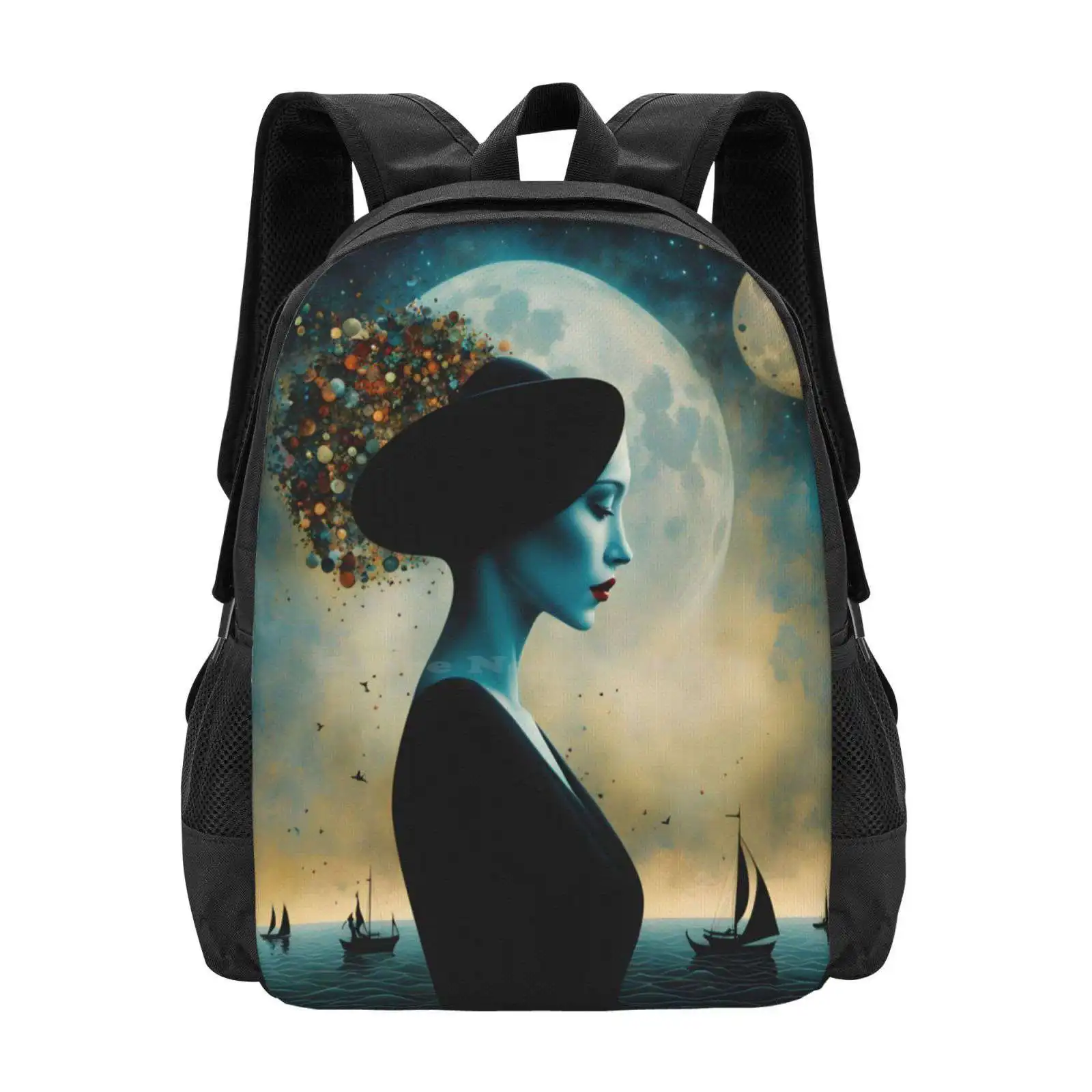 Shroud Of Night, Silent Lady Of The Abyss (2/4) Hot Sale Schoolbag Backpack Fashion Bags Night Silent Lady Abyss Hidden Story