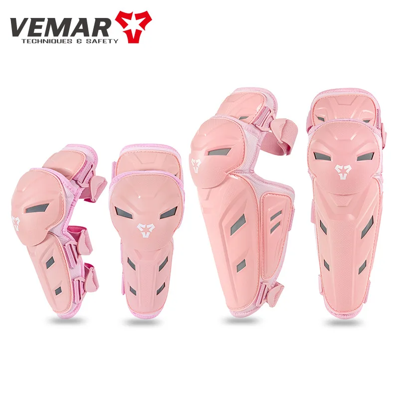 

Pink Women's Motocross Off-road Armor Set Black Men Motorcycle Protective Gear Knee Pads & Elbow Guard Adult Moto Protectors Kit