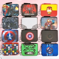 9X12cm Disney samochody z kreskówek chłopcy Spider-Man Kapitan Ameryka etui na karty i dowód osobisty skórzane etui na karty autobusowe trzymaj portmonetki