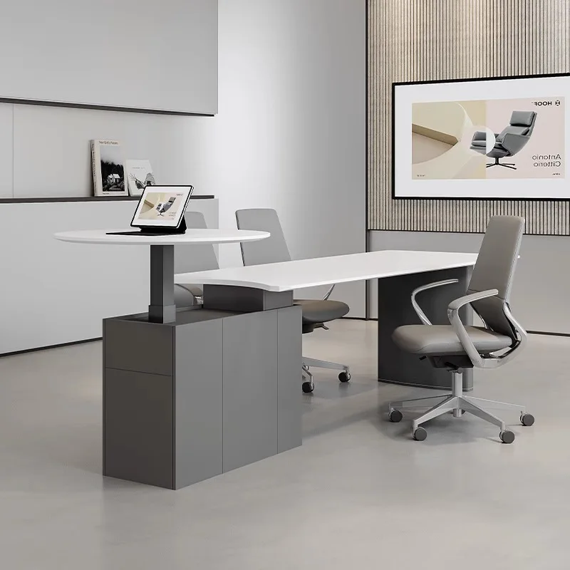 

Small Conference Table Boss Table Large Desk Office High-end Electric Lifting Table Italian Computer Desk Workbench
